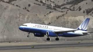 United Airbus A320 Take Off at Eagle, Vail