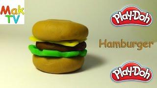 How to make a hamburger of Play Doh clay Как слепить из пластилина Плей До гамбургер своими руками