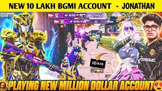 PLAYING NEW MILLIONAIRE BGMI ACCOUNT WITH MAX PHARAOH X-SUIT& JONATHAN OUTFIT PLAYER SCARED ME️