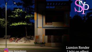 Lumion Videowith night light oneffect#housedesign #rendering #lumion #sketchup #model #animation