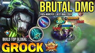 GROCK BEST BUILD 2024 | BUILD TOP GLOBAL GROCK GAMEPLAY | MOBILE LEGENDS