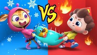 Hot vs Cold Challenge Song | Kids Songs | Funny Children's Songs | Neo's World | BabyBus