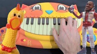 Wanna Sprite Cranberry Song But it's played on a cat piano and a chicken