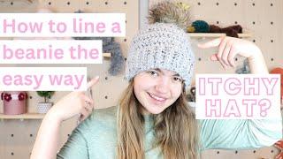 How to line beanie with fleece in a few easy steps | Inserting a fleece lining into a crocheted hat