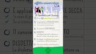 Contratto di #affitto per studenti universitari #shorts