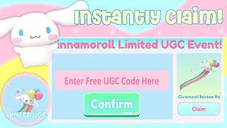 Instant Claim Codes! | Cinnamoroll Rainbow Pal Limited UGC | Roblox My Hello Kitty Cafe | Riivv3r