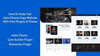 How to Make Full Gym, Fitness, Yoga Website with Gym Builder Plugin | WordPress Website | Elementor