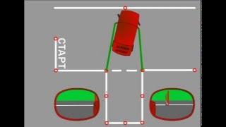 Заезд в бокс задним ходом. Лайфхак. Выполняем упражнения на автодроме (заезд в гараж задним ходом).