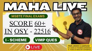 MAHA LIVE !!! Score 60+ in OSY | Session - 3 | MSBTE SEM 5 OPERATING SYSTEM | TY DIPLOMA.