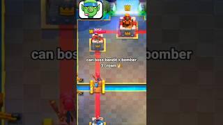 can boss bandit + bomber 3 crown  #clashroyale