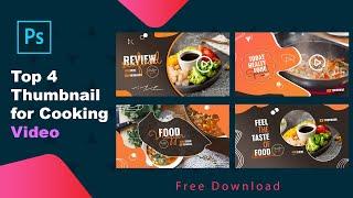 YouTube Thumbnail | cooking thumbnail ideas | Free Template