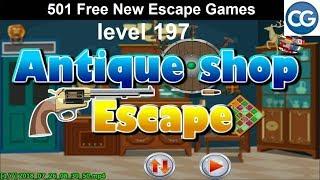 [Walkthrough] 501 Free New Escape Games level 197 - Antique shop escape - Complete Game