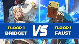 GGST Floor 1 ▶ Bridget vs Faust . Low Level Gameplay