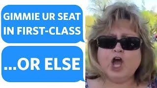 Karen DEMANDS I Give Her My FIRST-CLASS Seat... Nearly Gets Banned From the Airline