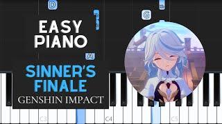 Sinner's Finale (EASY Piano Tutorial) - Genshin Impact