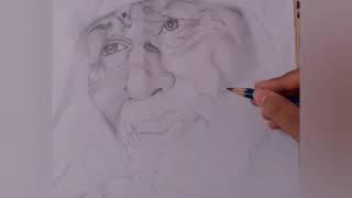 Shirdi Saibaba Realistic Sketch - how to draw saibaba