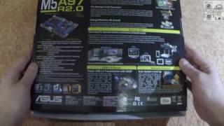 Unboxing ASUS M5A97 R2.0 SocketAM3+ (Installing CPU AMD FX 8150 Black Edition) & UEFI