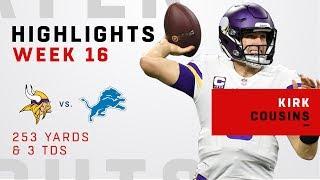 Kirk Cousins Highlights vs. Lions