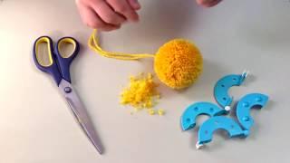 PM 4 Как Сделать Помпон на POM POM MAKER   красивый и ровный помпон на шапку из ниток пряжи   способ