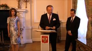 Ambassador Yakovenko speaks at the reception on the occasion of the Day of Russia