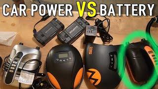 Electric paddle board and kayak pumps: External Rechargeable Battery VS Built-in battery pumps