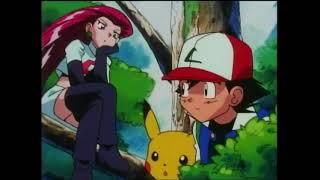 Pokémon indigo league Ash gets Team Rocket  out of the tree 