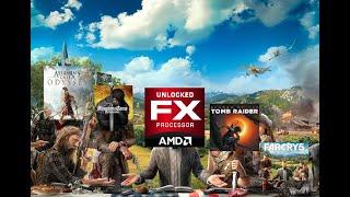 Far Cry 5, Kingdom Come, Assassin's Creed  Odyssey,  Tomb Raider  vs  FX 8300, FX 6350, FX 4350