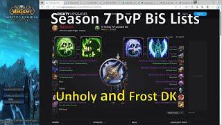 S7 PvP BiS Gear Guide for Unholy and Frost DK | WotLK Classic
