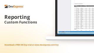 Reporting: Using Custom Functions