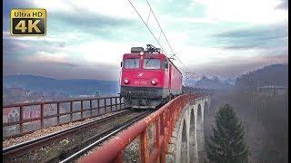 Rail traffic in Serbia - Tunnels and bridges Kijevo and Zeleznik [4K]