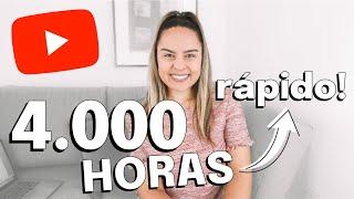  DESAFIO: Como Conseguir As 4 MIL HORAS DE EXIBIÇÃO No YouTube