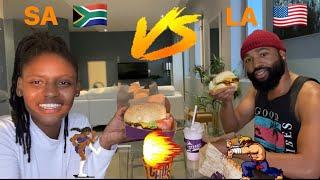 First time trying Steers with  @kelebogiletompa  | USA VS SA who has better burgers #FromLA2SA