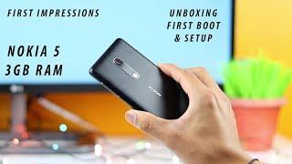 Nokia 5 3GB RAM Unboxing, First Impressions and First Boot & Setup