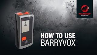 Mammut Barryvox - Instructions pour un utilisation correcte