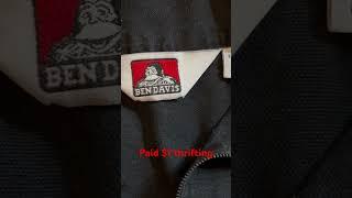 Black Vintage Ben Davis 1/2zip #bendavis #thrifting #vintage #vintageclothing #clothing #fashion