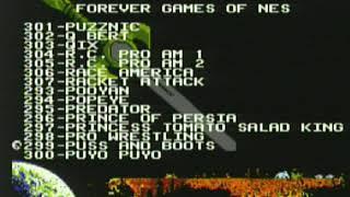 Forever Games 852 in 1. Prezentacja zawartości kardridża.