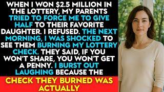 My Mom Burned My $2.5M Lottery Check Because I Refused To Share With My Sister —But Here’s The Twist