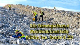 Dallas Paleontological Society at Martin Marietta in Midlothian, Texas, 11/30/2024