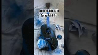Painting My Guitar #acousticguitar #art #spraypaintart #howto #creative #short #spraypaint #acoustic