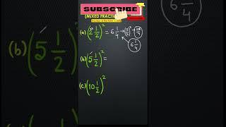 Viral Trick: # SQUARE MIXED Fraction #yt #Fractions #maths #ytshorts  #mathstricks #shorts