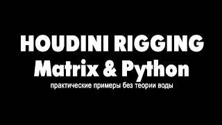 01 houdini rigging matrix and python