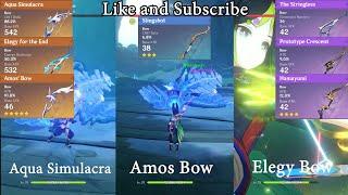 Thighnari Weapon Comparison Aqua,Amos,Elegy,Stringless,Slingshot,Hamayumi,Prototype !!!