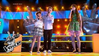 Alexey Zabugin, Polina Romanova, Sofya Feoktistova "Прекрасное далёко" | The Voice.Kids 2 | Battles