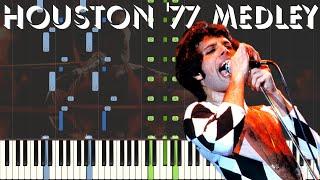 Queen - Houston '77 Medley Piano Tutorial - As Played by Queen