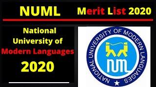 Closing merit list of NUML - National University of Modern Languages - 2020