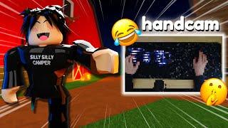 PLAYING MM2 WITH HANDCAM (Funny Moments)