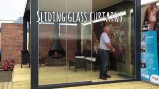 Sliding glass curtains