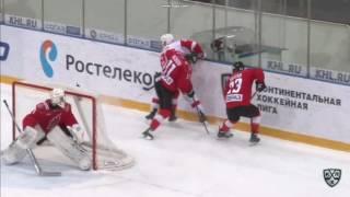 KHL 2016/2017 Metallurg Nk - Spartak Moscow - GOAL Ryan James Stoa