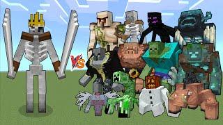 SKELETON KING vs All mutant creatures in Minecraft - Skeleton King vs Mutant mobs