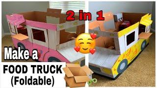 DIY | How to make a food truck using cardboard box